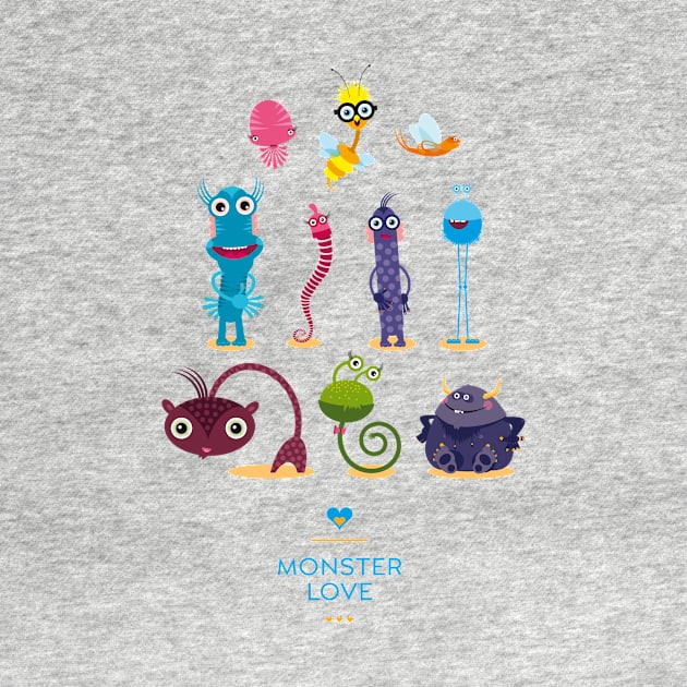 Illustration Nursery Little Monster - Monster Love by Piakolle